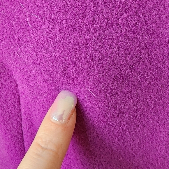 GF Ferre Purple/Pink Wool Button Front Long Coat Women's Size 28. - Picture 13 of 16